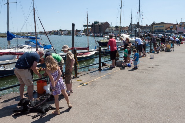 Crabbing at Wells Harbour